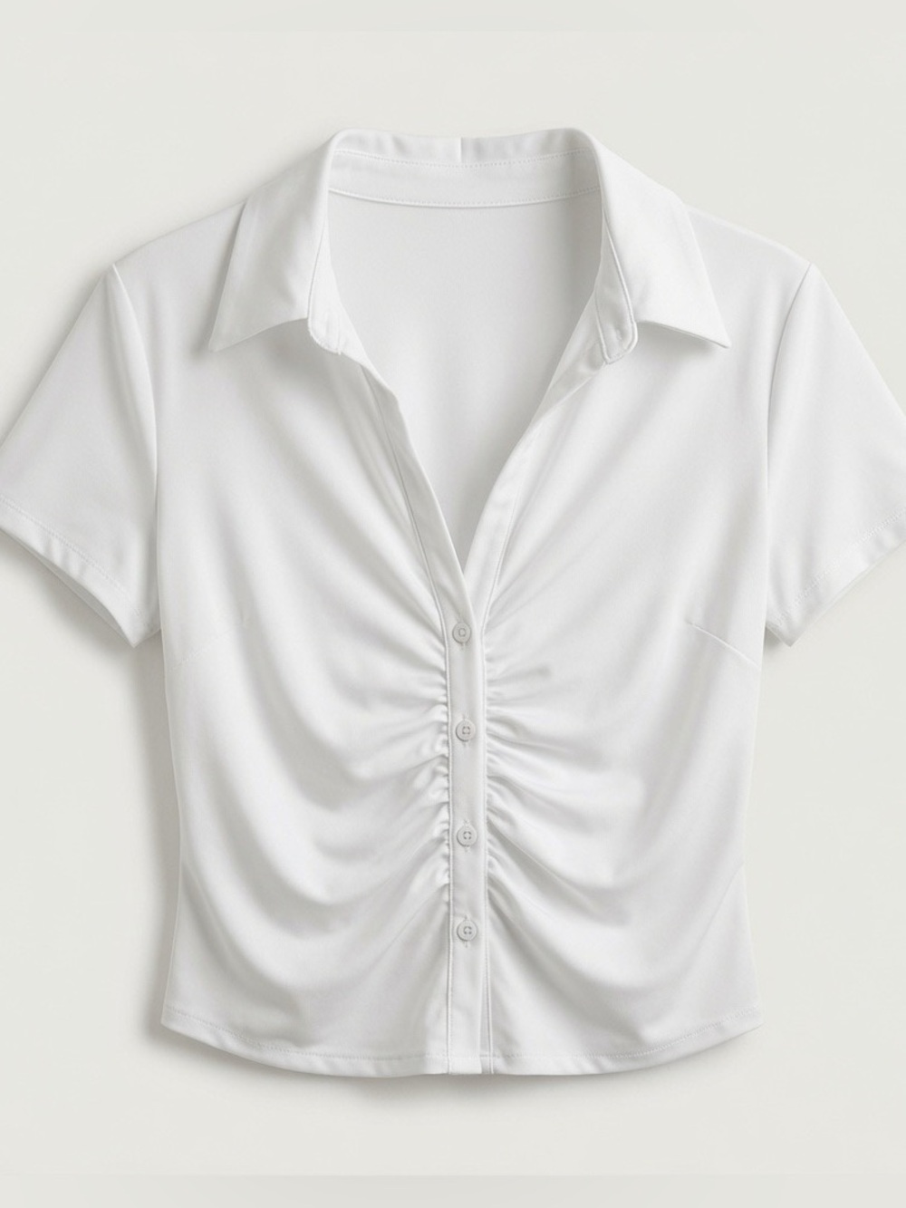 TRIPLE SEVEN 🤍 Sexy Button Up Crop Top